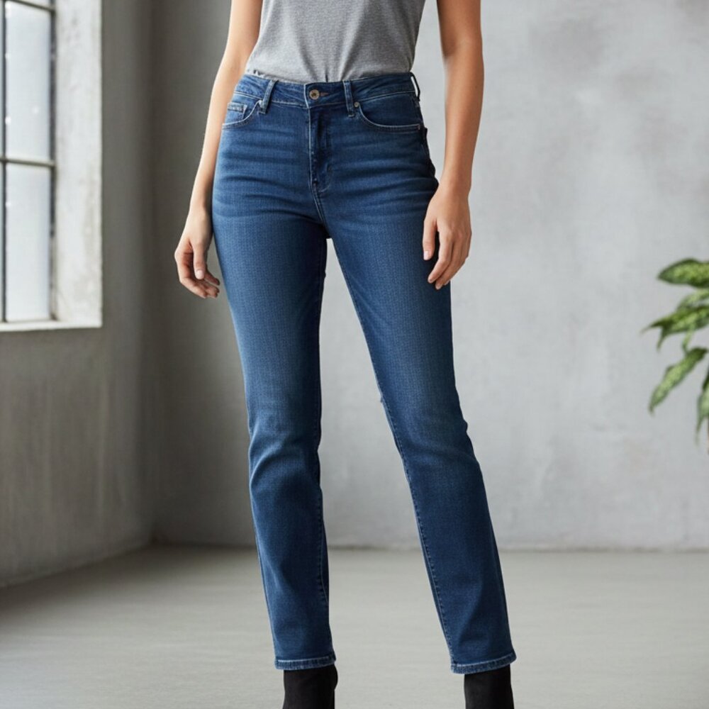 a.n.a Dark Blue Straight Leg Jeans